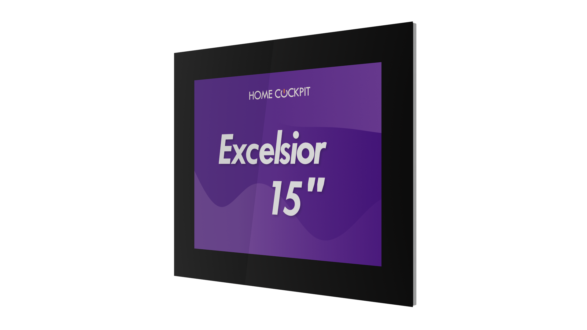 Schwarzes HomeCockpit Excelsior Aufputz Touchpanel 15"