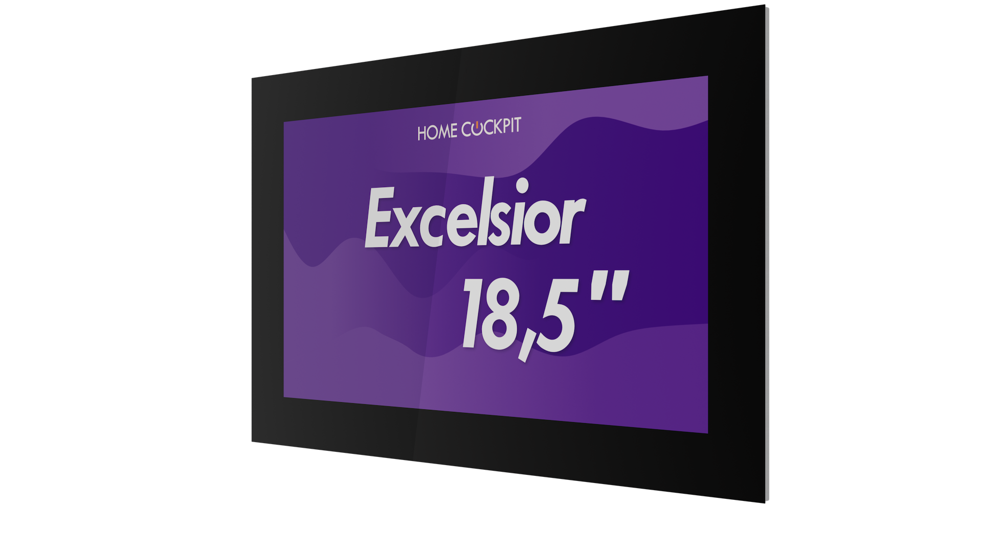 Schwarzes HomeCockpit Excelsior Aufputz Touchpanel 18,5"
